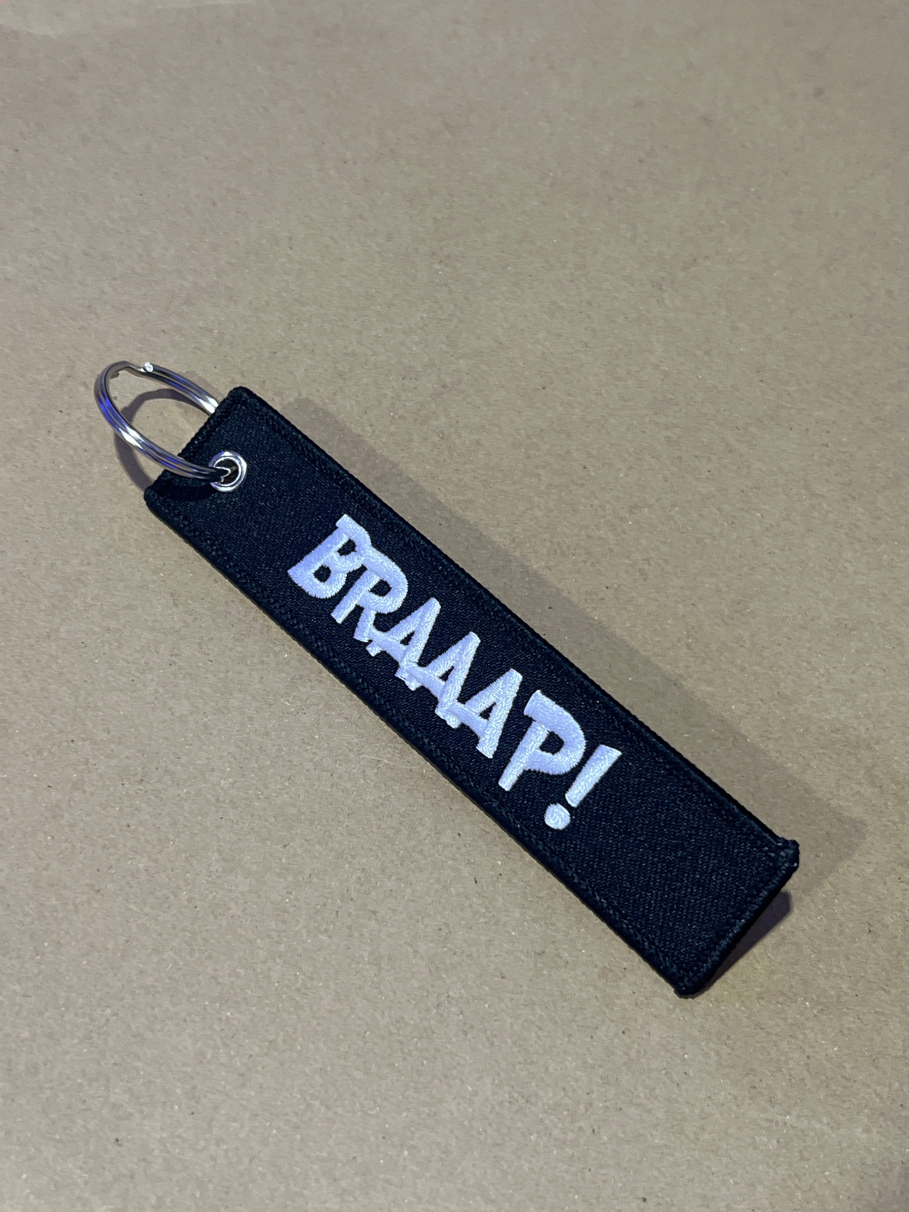 BRAAAP! Embroidered Keychain Tag